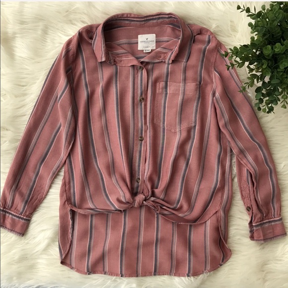 American Eagle Outfitters Tops - 🌵American Eagle Front Tie Blouse Size XS